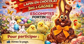 Concours Gagnez un lapin en chocolat de 3 Kg!
