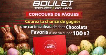 Concours Gagnez une carte cadeau Chocolats favoris de 100$!