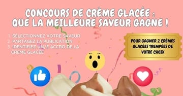 Concours Gagnez deux crèmes glacées trempées!