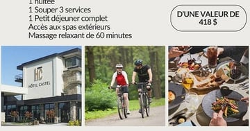 Concours Gagnez une escapade détente et gourmande à l'hôtel Castel de Granby!