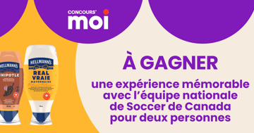 Concours Gagnez une expérience pour deux avec l'équipe nationale de soccer!