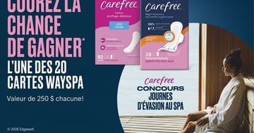 Concours Jean Coutu- Gagnez l'une des 20 cartes-cadeaux Wayspa de 250$!