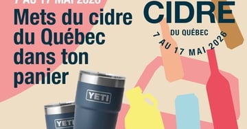 Concours Gagnez 2 verres Yeti, 2 billets pour Soif de cidre Montréal et 100 $ de cidre du Québec!