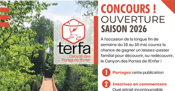 Concours Gagnez un laissez-passer familial pour le Canyon des Portes de l'Enfer!