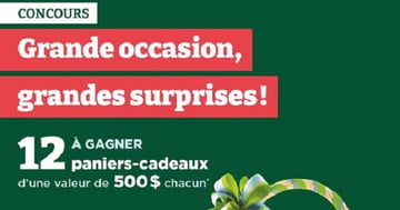 Concours Proxim Gagnez l'un des 12 paniers-cadeaux d'une valeur de 500$ chacun!