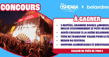 Concours Gagnez une paire de billets 3 jours Platine pour le festival, 3 nuitées à l'hôtel!