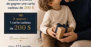 Concours Gagnez une carte-cadeau de 200 $ chez 123.mode!