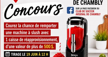 Concours Gagnez une machine à slush Ninja avec 1 caisse de réapprovisionnements Slush Puppi!