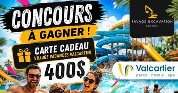 Concours Gagnez une carte-cadeau de 400$ pour le Village Vacances Valcartier!