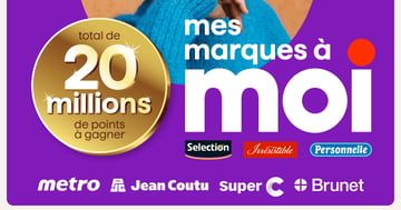 Concours Gagnez l'un des cinq lots de 1 000 000 points Moi ou l'un des trente prix de 500 000 points Moi!