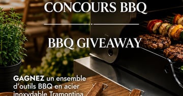 Concours Gagnez un ensemble d'outils BBQ en acier inoxydable Tramontina!