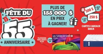 Concours Gagnez 155 000$ en prix avec Brick!