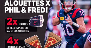 Concours Gagnez une paire de billets pour un match à domicile des Alouettes!