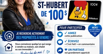 Concours Gagnez une carte-cadeau St-Hubert de 100$!