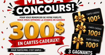 Concours Gagnez l'une des trois cartes-cadeaux de 100$ chez Escomptes Fortin 2020!