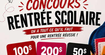 Concours Gagnez une carte-cadeau Bureau en Gros de 100$ une carte-cadeau l'aubainerie de 200$ et une carte-cadeau Panda Chaussures de 50$!