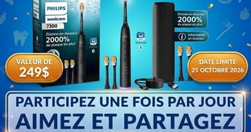 Concours Brosse à dents Philips Sonicare Séries 7300