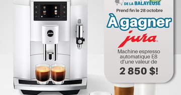 Concours Gagnez le nouveau modèle 2024 de la machine espresso automatique E8 de Jura d’une valeur de 2850 $!