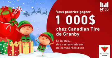 Concours M105 - Le Généreux lutin – 1 000$ à gagner!