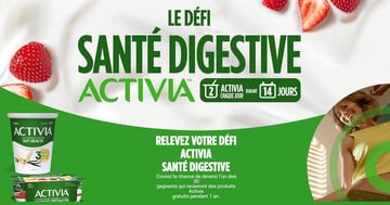 Concours 30 gagnants recevront des produits Activia gratuits pendant 1 an!