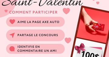 Concours Gagnez une carte-cadeau d'une valeur de 100.00$ afin de célébrez l'amour en grand!