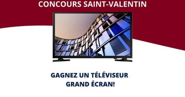 Concours Saint-Valentin Meubles Rousseau  : Gagnez un téléviseur !