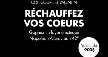 Concours Gagnez un foyer Napoleon Alluravision 42" NEFL42 d,une valeur de plus de 900$