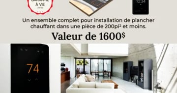 Concours Floredeco - Gagnez votre plancher chauffant d'une valeur de 1 600$!