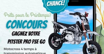 Concours Gagnez votre PITSTER PRO FSE 60 et gâtez un enfant avec cette superbe motocross pour jeunes pilotes!