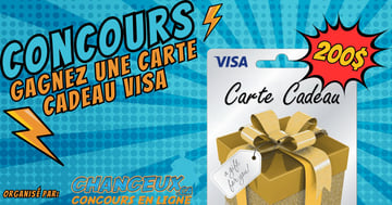 Concours Gagnez une Carte Cadeau Visa de 200$