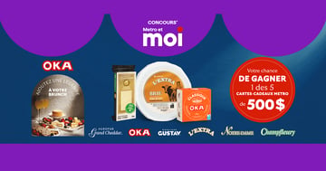 Concours Metro - Gagnez 1 des 5 cartes-cadeaux Metro de 500$!