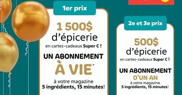 Concours 5 ingrédients, 15 minutes fête ses 15 ans!