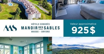 Concours Gagnez un séjour relaxant pour 2 personnes au Manoir des Sables!