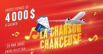 Concours CKOI 96,9 - Trouve la chanson chanceuse pour gagner ton crédit voyage de 4000$!
