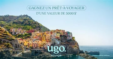 Concours UGO.VOYAGE - Gagnez un crédit-voyage d'une valeur de 5 000 $
