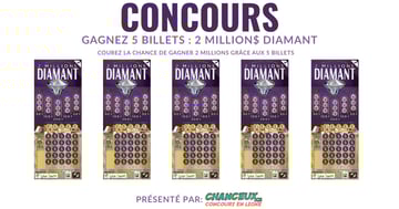 Concours Gagnez 5 Billets : 2 Million$ Diamant