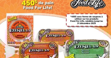 Concours La boite à grains - 450$ de pains Food For Life!