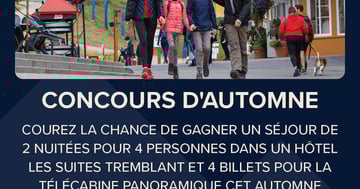 Concours Gagner 2 nuitées pour 4 personnes chez Les Suites Tremblant et 4 billets de télécabine