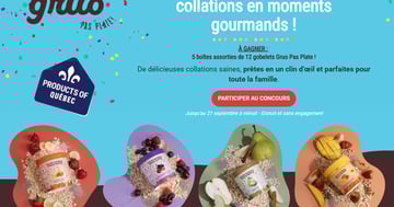 Concours Gagnez l’une de nos  5 boîtes découvertes de gruau prêt-à-mélanger