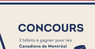 Concours Gagnez une paire de billets pour assister au match des Canadiens de Montréal le 25 Septembre à 19h