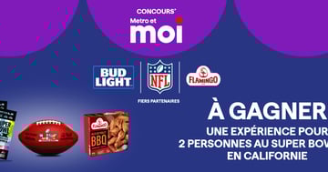 Concours Metro - Gagnez une expérience pour 2 personnes au Super Bowl LX en Californie !