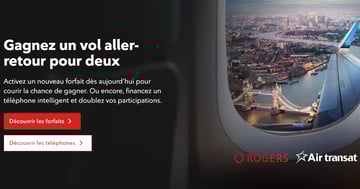 Concours Gagnez un voyage aller-retour pour deux avec Air Transat et Rogers