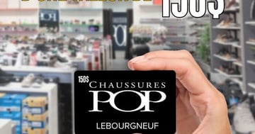 Concours Gagnez une carte cadeau Chaussures Pop d’une valeur de 150$!