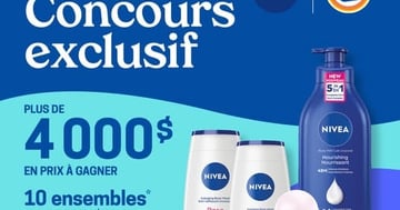Concours Uniprix et Nivea -  Gagnez l’un des 10 ensembles cadeaux d'une valeur total de 4000$.