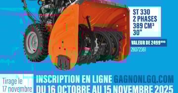 Concours Gagne ta souffleuse à neige Husqvarna