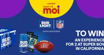 Concours Super C - Gagnez une expérience pour 2 personnes au Super Bowl LX en Californie.