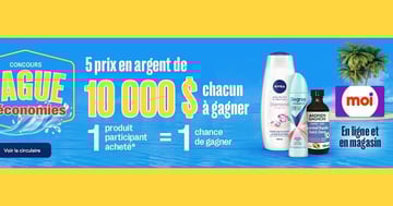 Concours Jean-Coutu - 5 prix en argent de 10 000$ à gagner!