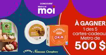 Concours Metro - Gagnez une des 5 cartes-cadeaux Metro de 500 $!