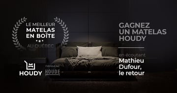 Concours Rythme FM 105,7 - Cette semaine, gagnez un matelas Houdy!