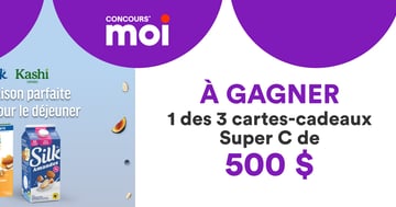 Concours Super C - 3 cartes-cadeaux Super C de 500 $ à gagner!